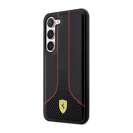 Ferrari Perforierte 296P Collection - Hülle für Samsung Galaxy S23 (schwarz)