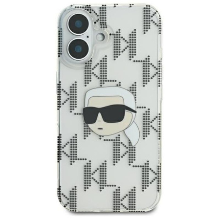 Karl Lagerfeld IML Karl Head Electroplated - Coque iPhone 16 (Transparente)