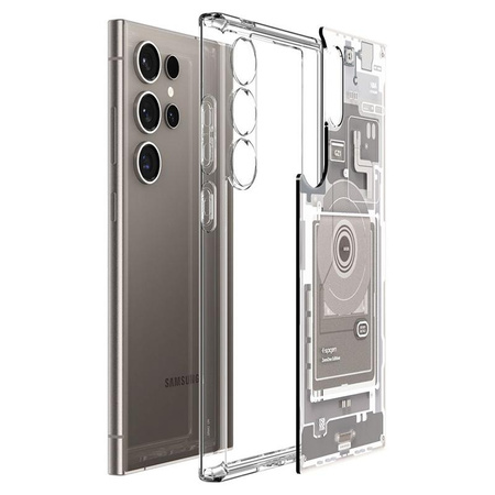 Spigen Ultra Hybrid - Etui pour Samsung Galaxy S24 Ultra (Zero One Natural Titanium)