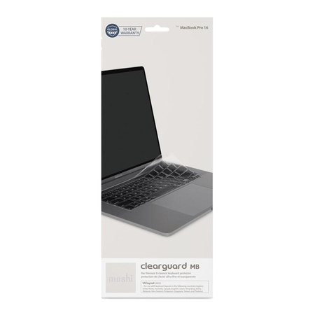 Moshi ClearGuard MB - MacBook Pro 16" / MacBook Pro 13" 2020 billentyűzetfedél (EU elrendezés)