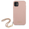 Guess Saffiano Chain - Coque iPhone 11 (rose)