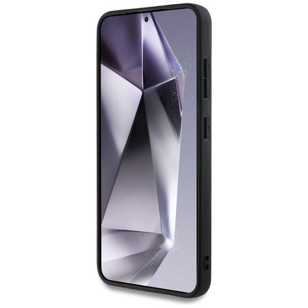 Guess Hot Stamp 4G Triangle Metal Logo - étui pour Samsung Galaxy S25 (noir)
