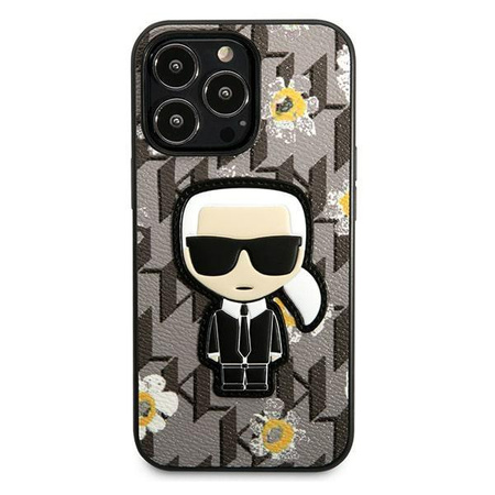 Karl Lagerfeld Iconic Karl Flower - iPhone 13 Pro Case (gray)