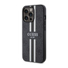 Guess 4G Gedruckte Streifen MagSafe - iPhone 13 Pro Tasche (Schwarz)