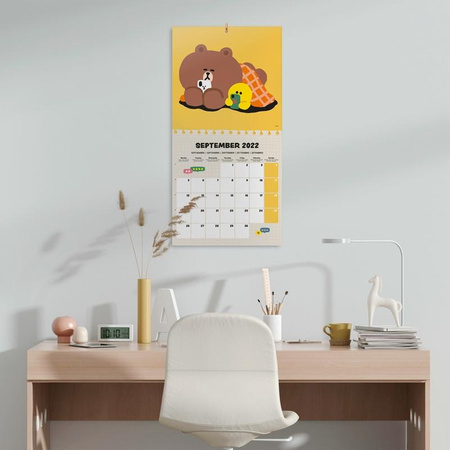 Line Friends - Wall calendar 2022 year 30 x 30 cm