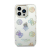 Guess Peony Glitter Case - iPhone 14 Pro Case (Transparent)