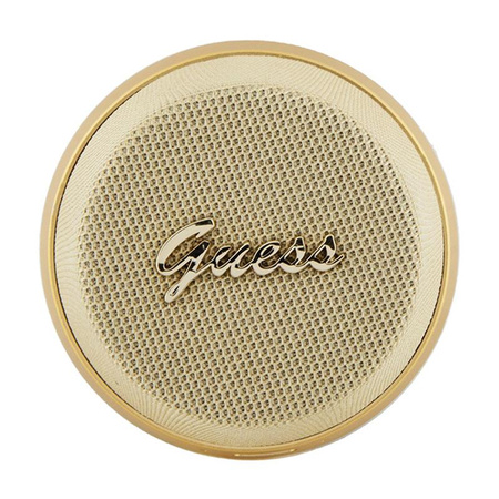 Guess Magnetic Script Metal Logo - Bluetooth reproduktor V5.3 (zlatý)