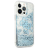 Pouzdro Guess Liquid Glitter 4G Big Logo - iPhone 13 Pro (modré)