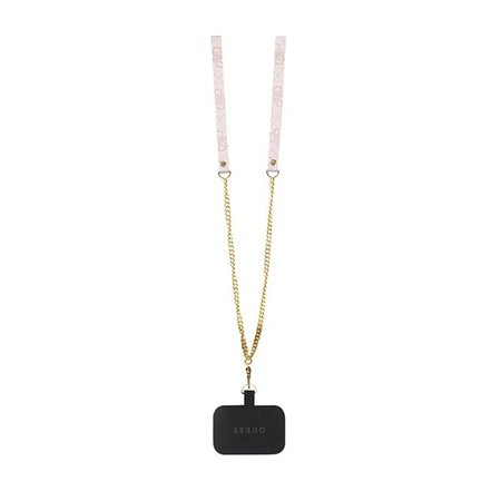 Guess Crossbody 4G Metall-Logo - iPhone 15 Tasche (rosa)