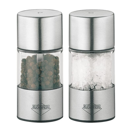 Küchenprofi Vienna - Pepper and Salt Mill with Ceramic Grinding Mechanism 8.5x4 cm Set of 2