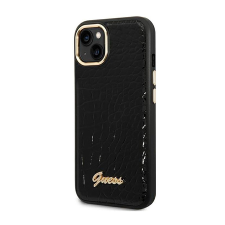 Guess Kroko Kollektion - iPhone 14 Plus Tasche (schwarz)