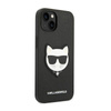 Karl Lagerfeld Saffiano Choupette Head Patch Case - iPhone 14 Plus Case (black)