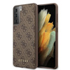 Guess 4G Metall Logo - Samsung Galaxy S21 Tasche (braun)