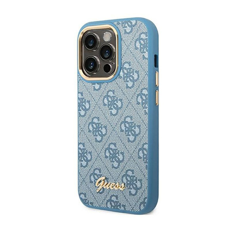 Guess 4G Metal Camera Outline Case – Etui iPhone 14 Pro Max (niebieski)