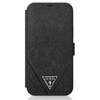 Guess Booktype Saffiano V - Coque iPhone 12 / iPhone 12 Pro (noir)