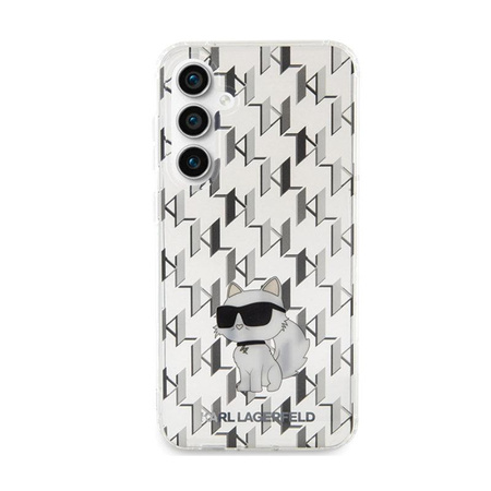 Karl Lagerfeld Monogram Choupette - pouzdro pro Samsung Galaxy S23 FE (průhledné)