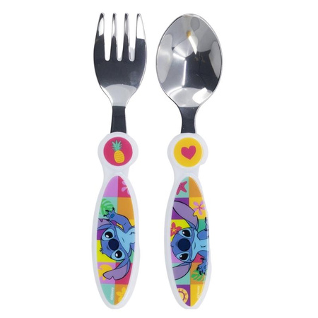 Disney Stitch - Set of metal cutlery from the Palms collection (spoon and fork)
