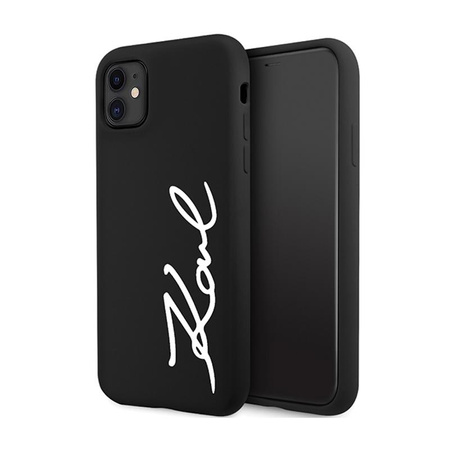 Karl Lagerfeld szilikon aláírás - iPhone 11 tok (fekete)