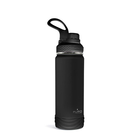 PURO Outdoor - Termo láhev z nerezové oceli 500 ml (černá)