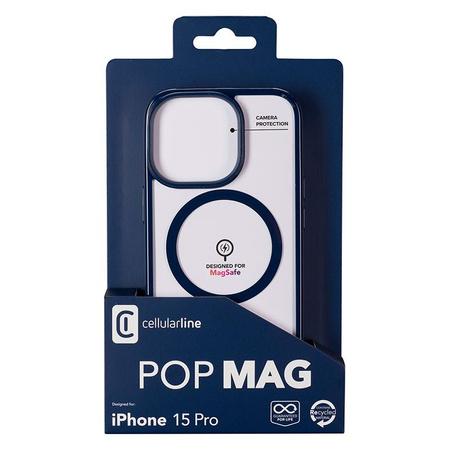 Cellularline Pop Mag - iPhone 15 Pro MagSafe Case (navy blue)