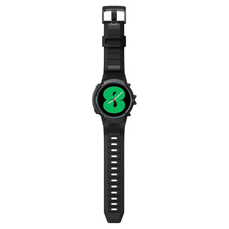 Spigen Rugged Armor Pro - szíj + tok Samsung Galaxy Watch 4 / 5 44 mm-es órához (grafit)