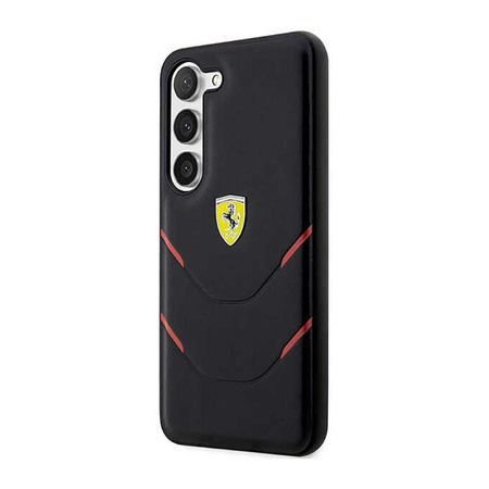 Ferrari Hot Stamp Lines - pouzdro pro Samsung Galaxy S23 (černé)