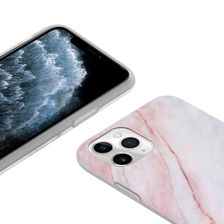Kryt Crong Marble – kryt na iPhone 11 Pro (růžový)