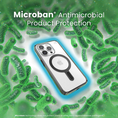 Speck Presidio Perfect-Clear ClickLock & Magsafe - pouzdro pro iPhone 15 Pro (Clear / Frosted Black / Slate Grey)