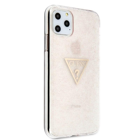 Guess Solid Glitter Triangle - iPhone 11 Pro Max Case (Pink)