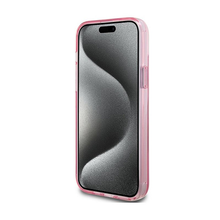 Karl Lagerfeld Ring Stand Karl & Choupette MagSafe - iPhone 15 Plus Tasche (rosa)