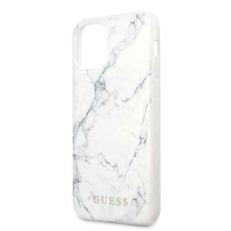 Guess Marble - Coque pour iPhone 11 (blanc)