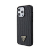 Guess Croco Triangle Metal Logo - iPhone 15 Pro Max Case (black)