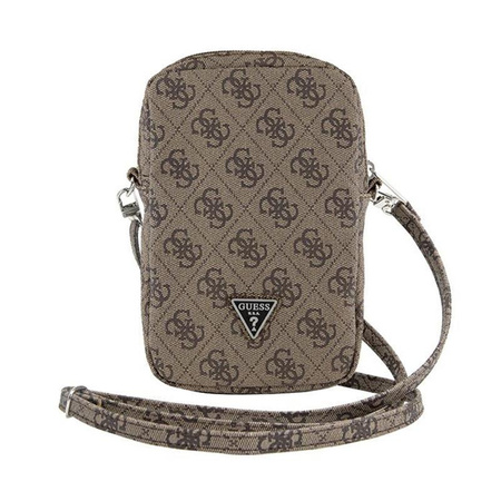 Guess Zip 4G Triangle - taška na telefon (hnědá)