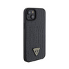 Guess Croco Triangle Metal Logo - iPhone 15 Case (black)