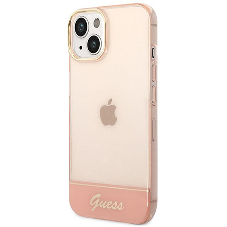Guess Translucent - pouzdro pro iPhone 14 (růžové)