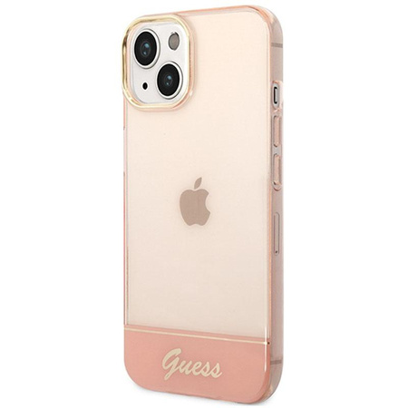 Průsvitné pouzdro Guess - iPhone 14 Plus (růžové)