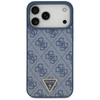 Guess Leather 4G Triangle Strass MagSafe - Case iPhone 17 Pro Max (Blue)