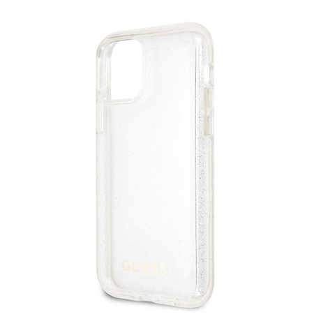 Guess Glitter Case - Coque pour iPhone 11 Pro Max (Argent)