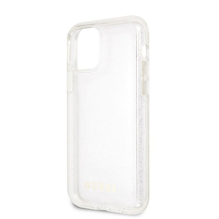 Guess Glitter tok - iPhone 11 tok (ezüst)