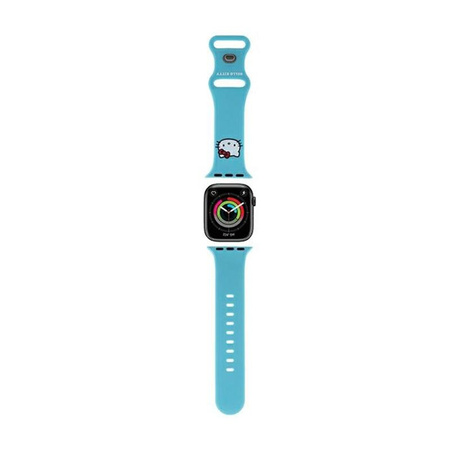 Hello Kitty Silikonová hlava kočičky - řemínek pro Apple Watch 38/40/41 mm (modrý)