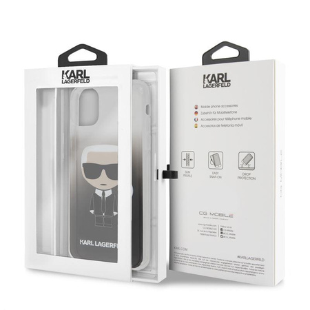 Karl Lagerfeld Iconic Karl Gradient - iPhone 11 Pro Max Tasche (schwarz)