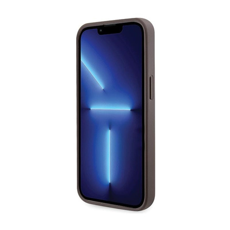 Guess Crossbody 4G Metal Logo - pouzdro pro iPhone 13 (hnědé)