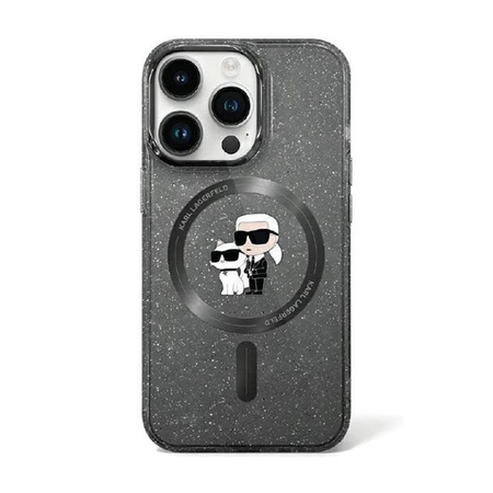Karl Lagerfeld Karl & Choupette Glitter Magsafe - iPhone 11 tok (fekete)