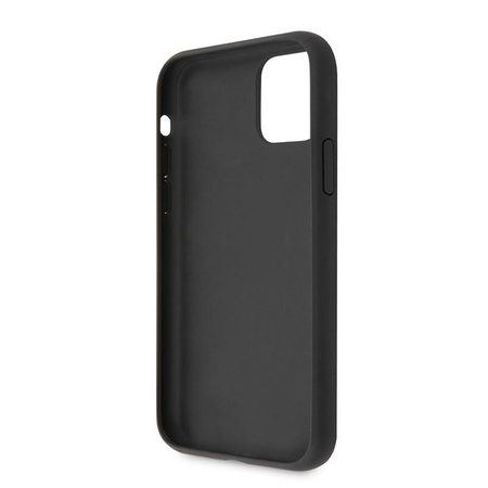 Guess Saffiano 4G Circle Logo - Coque iPhone 11 (noir)