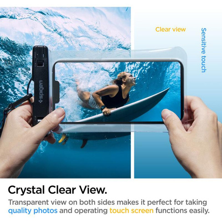 Spigen A601 Universal Waterproof Case - Étui pour smartphones jusqu'à 6,9" (transparent)