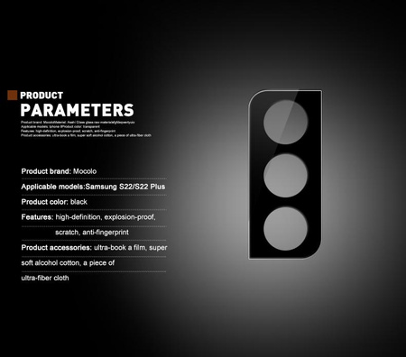 Mocolo Silk Kameraobjektiv Glas - Schutzglas für Samsung Galaxy S22 / S22+ Kameraobjektiv