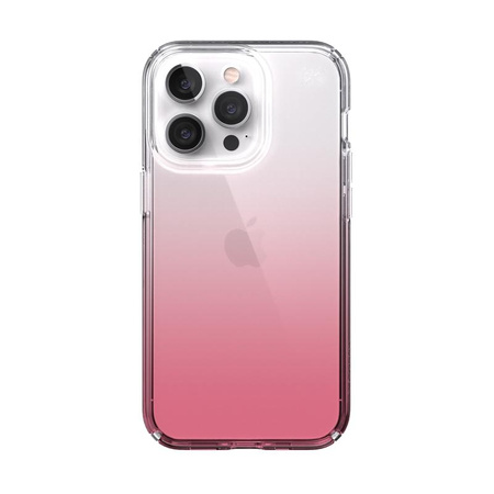 Speck Presidio Perfect-Clear + Ombre - iPhone 13 Pro Case with MICROBAN Coating (Clear/Vintage Rose)