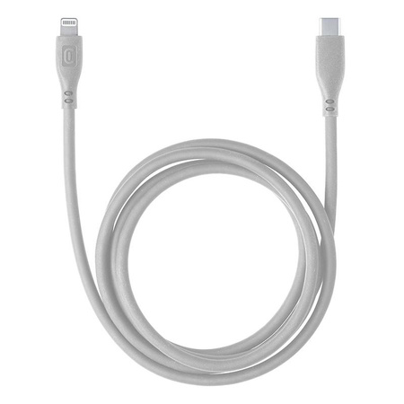 Cellularline Soft Cable - USB-C Lightning kábel MFi tanúsítvánnyal 1,2 m (szürke)