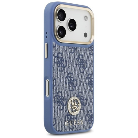 Guess 4G Strass Logo MagSafe - Pouzdro iPhone 17 Pro (Modrá)