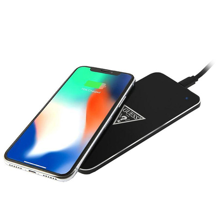 Guess Wireless Charging Base - Uniwersalna bezprzewodowa ładowarka indukcyjna, 5 W, 1 A (czarny)